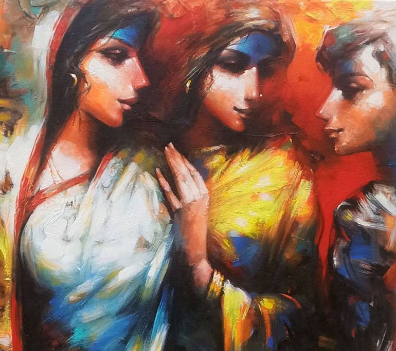 Original Contemporary Abstract Painting by Tapas Sardar