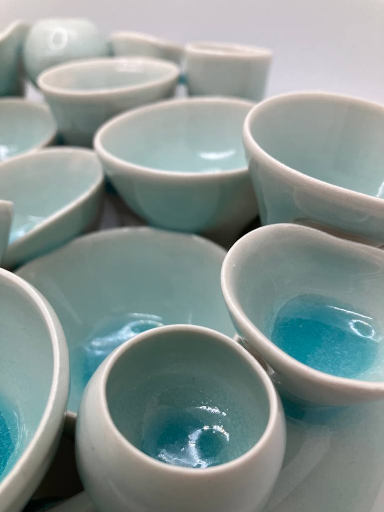 Original Abstract Water Sculpture by Le Lef