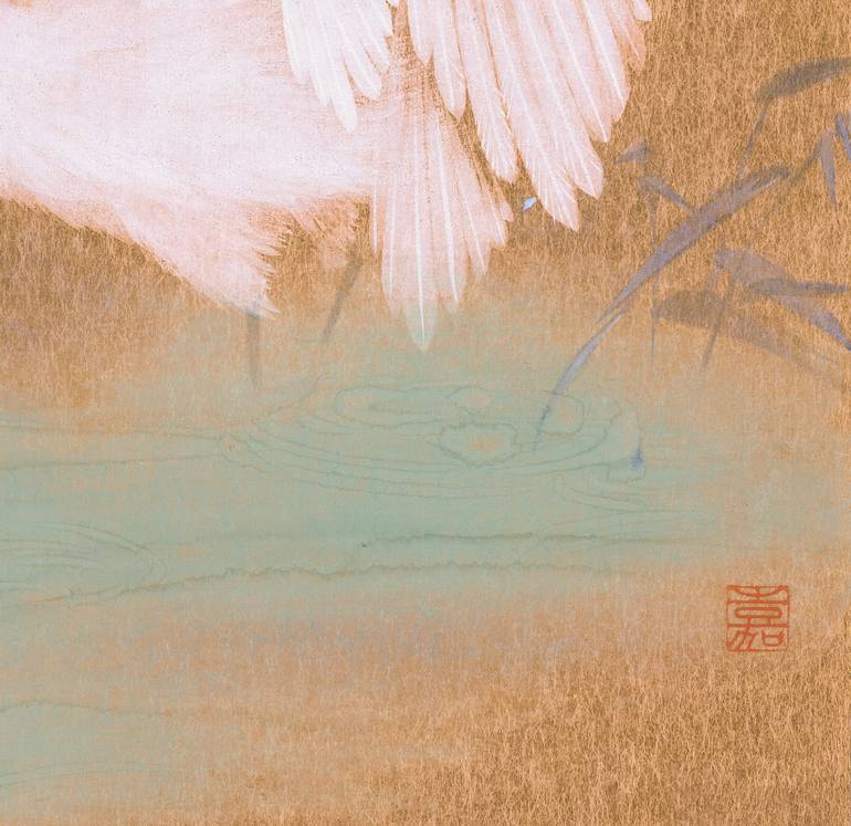 Original Art Deco Nature Painting by Jiayi Lu