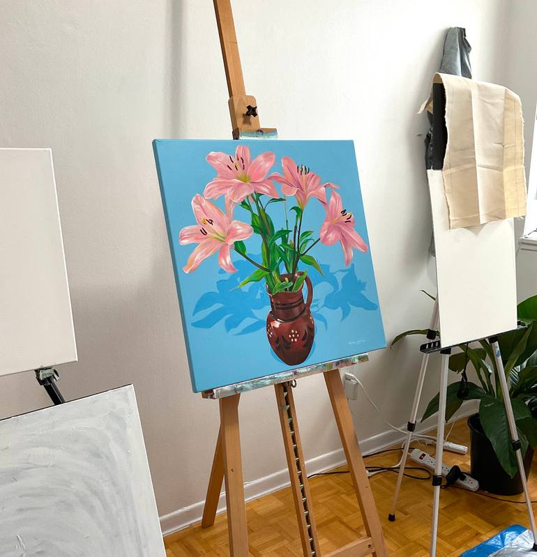Original Contemporary Floral Painting by Amani Muhammad