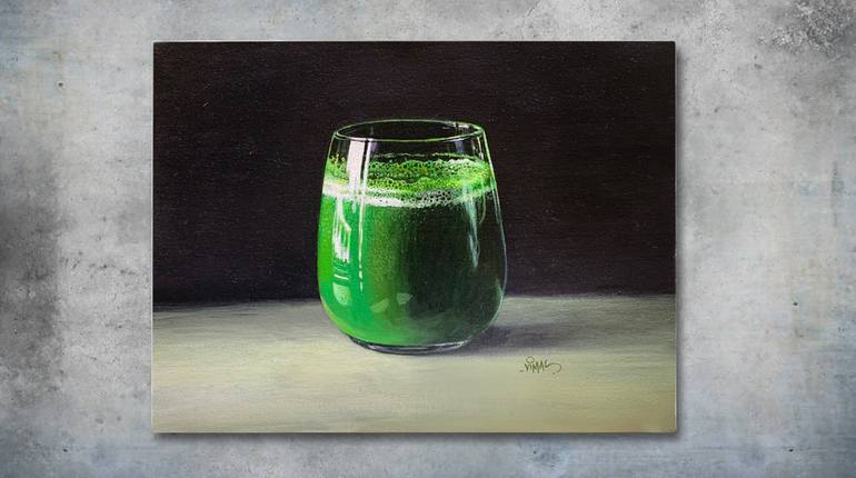 Original Photorealism Food & Drink Painting by Vimal Artworks