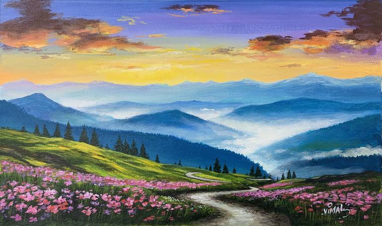 Original Realism Landscape Paintings by Vimal Artworks