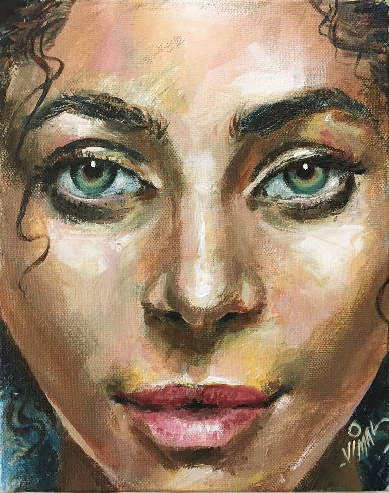 Original Realism Women Paintings by Vimal Artworks