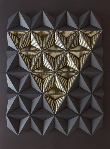 Original Black & White Geometric Sculpture by Kinga Kubowicz