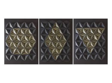 Original Black & White Geometric Sculpture by Kinga Kubowicz