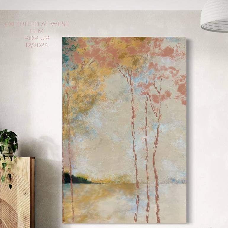 Original Abstract Expressionism Landscape Mixed Media by Sherri Scott