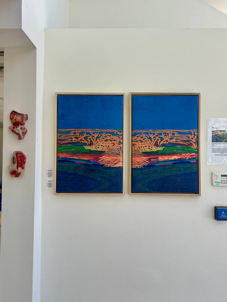 Original Abstract Landscape Mixed Media by Sherri Scott