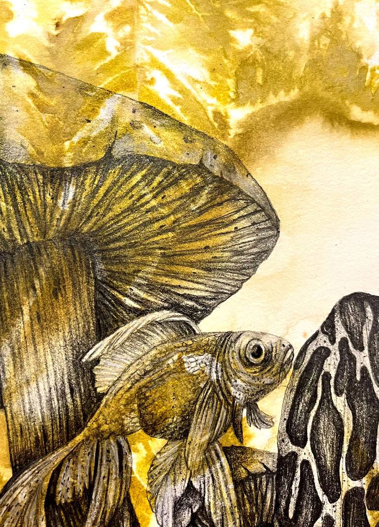 Original Futurism Nature Printmaking by Heike Jane Zimmermann