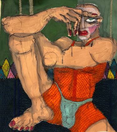 Original Contemporary Performing Arts Mixed Media by Cesar Kazanietz