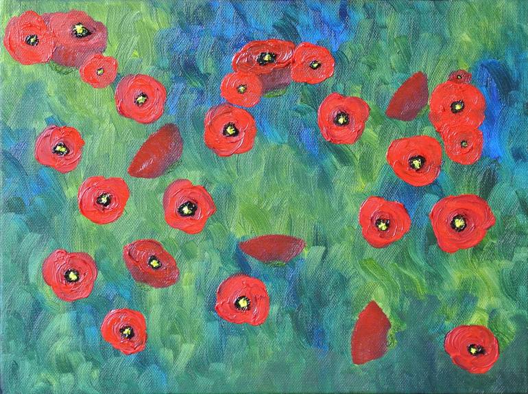 Poppies From Above Painting by J Harrington Saatchi Art