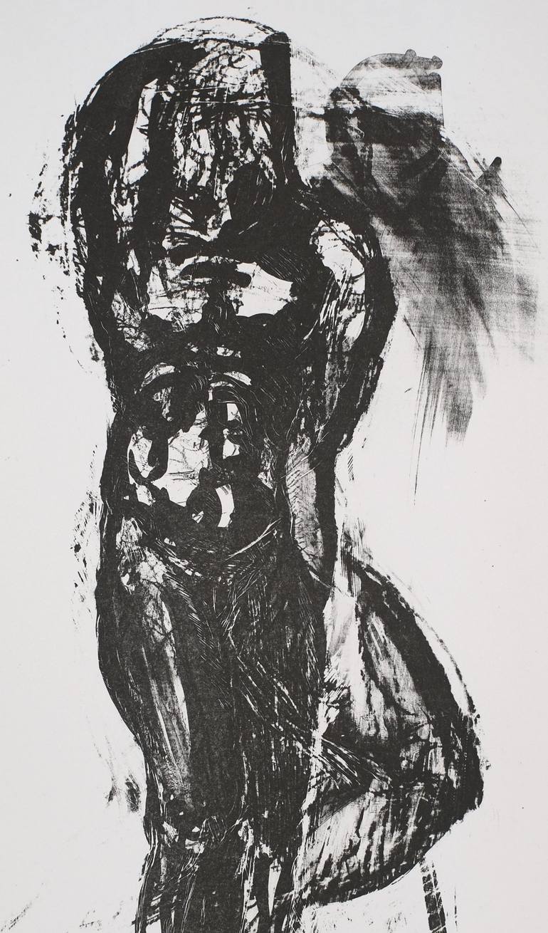 Original Figurative Body Printmaking by Sebastian Paul