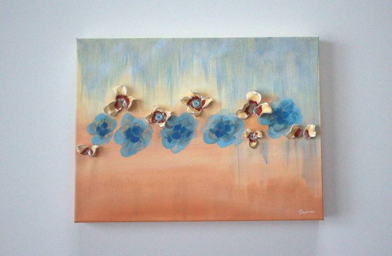 Original Abstract Botanic Painting by Raina Andres