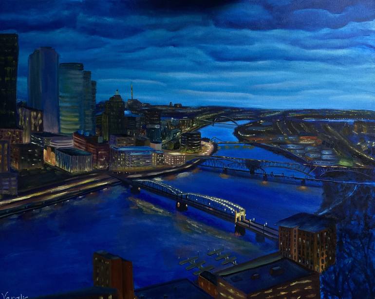 Original Realism Cities Painting by Vera Lis