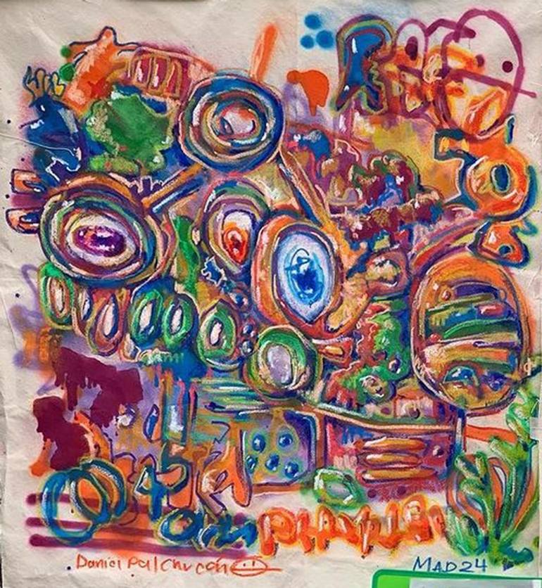 Original Dada Abstract Paintings by Daniel Palchucán
