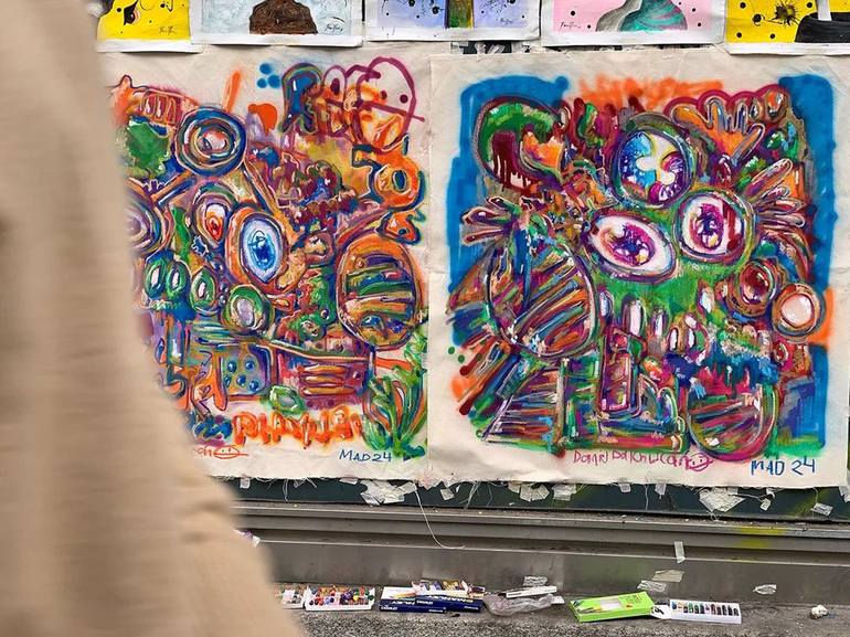 Original Impressionism Abstract Painting by Daniel Palchucán