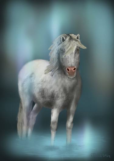 Original Surrealism Horse Digital by Maria Emmerik Van 