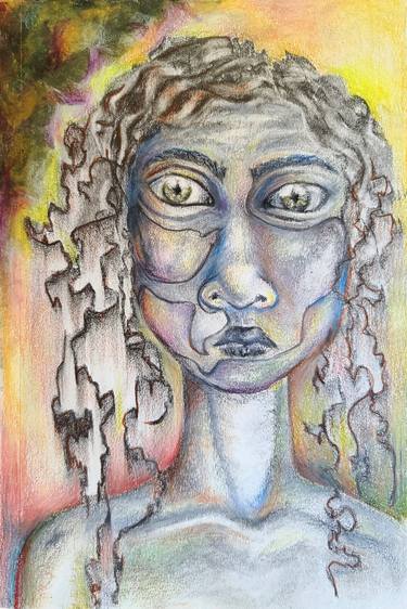 Original Abstract People Mixed Media by Crystal Leavitt