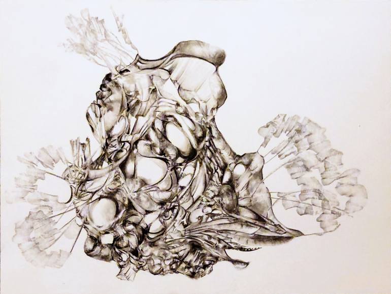 Original Abstract People Drawing by Crystal Leavitt