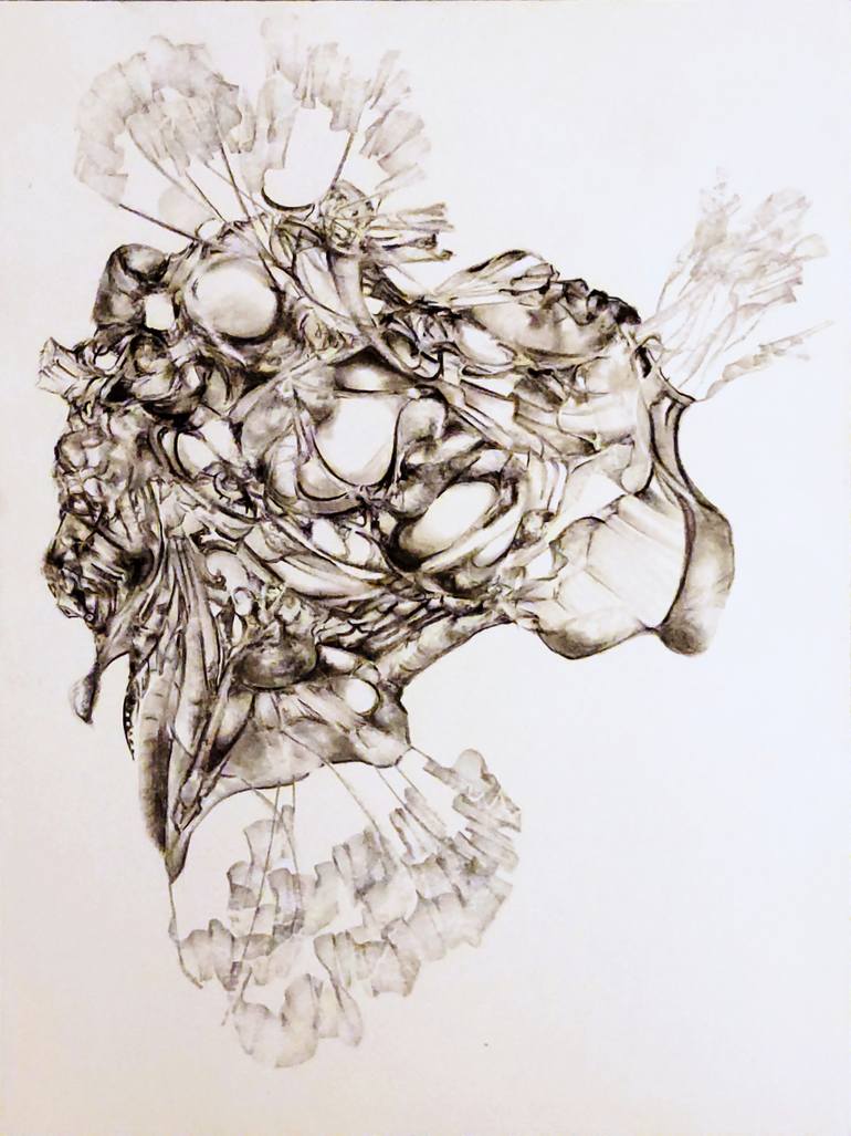 Original Abstract People Drawing by Crystal Leavitt