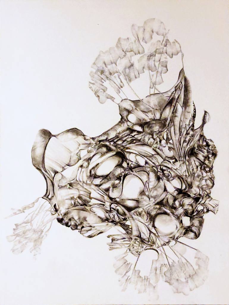 Original Abstract People Drawing by Crystal Leavitt