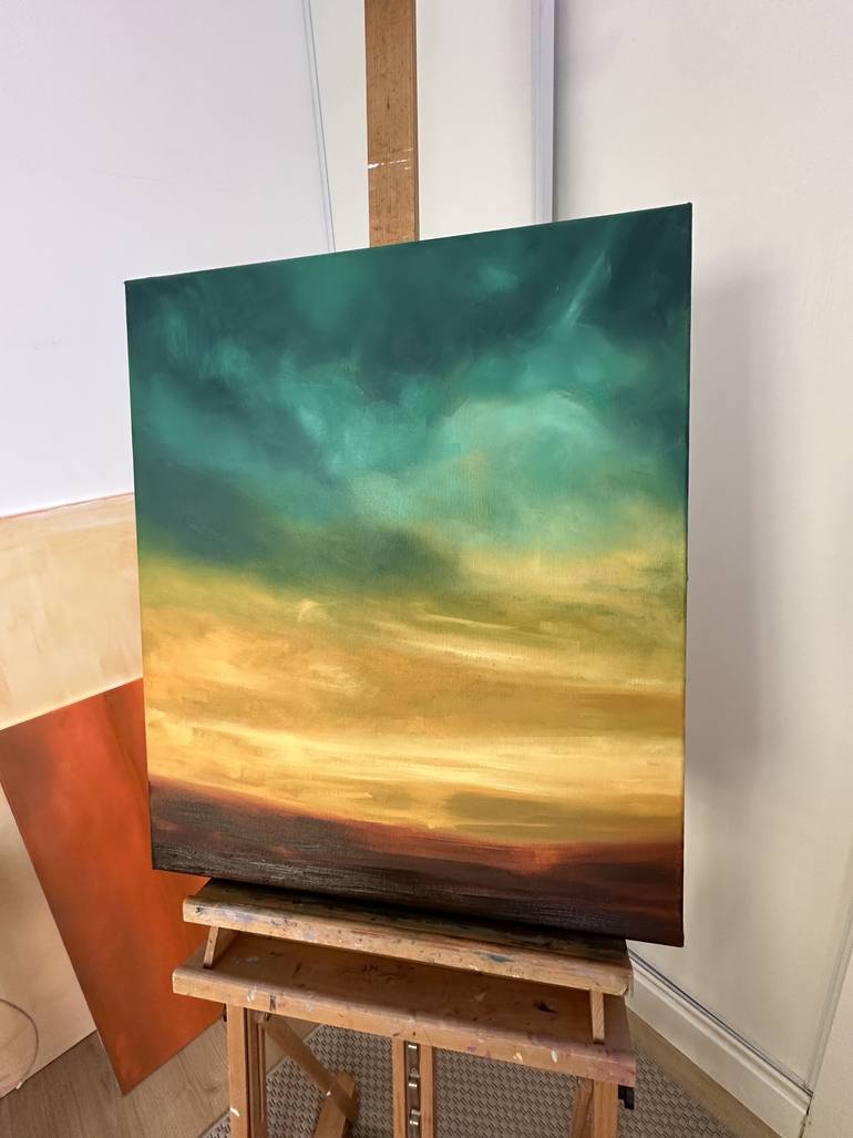 Original Abstract Expressionism Landscape Painting by Nur Guell