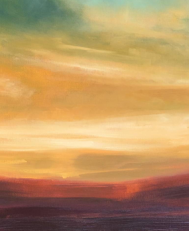 Original Abstract Expressionism Landscape Painting by Nur Guell