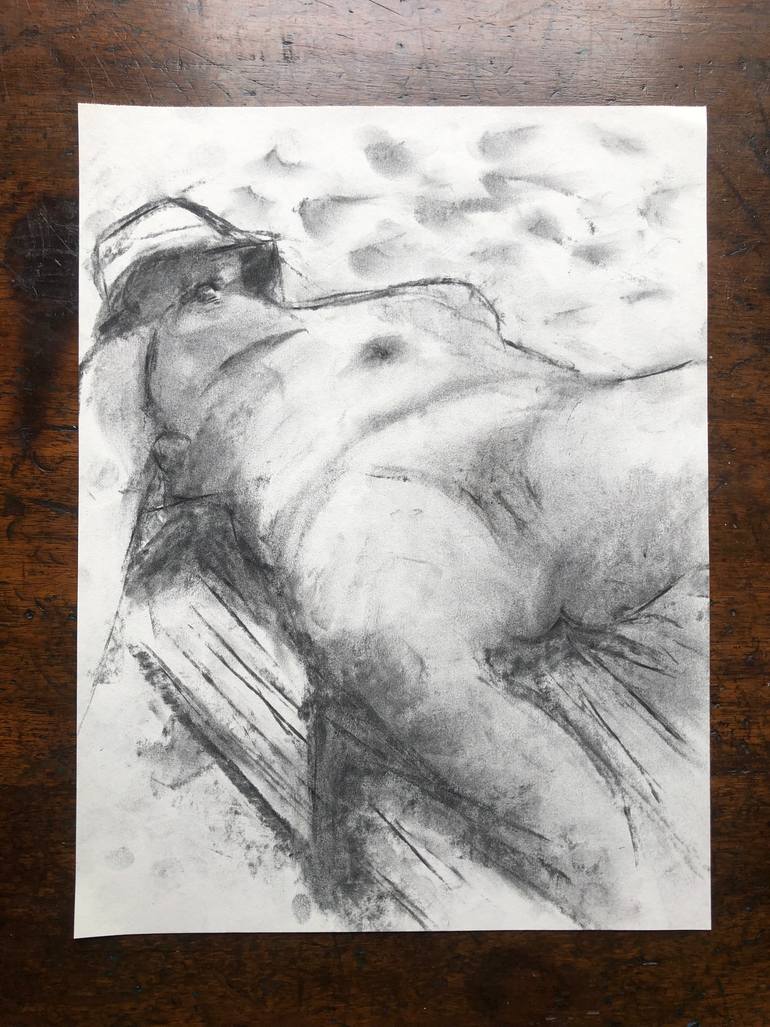 Original Expressionism Nude Drawing by Andrea Preti