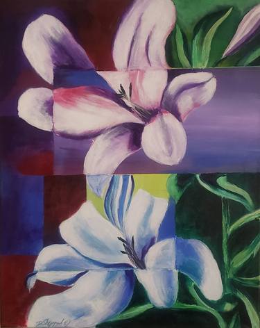Original Abstract Floral Paintings by Dean Sheppard
