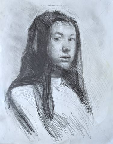 Original Expressionism People Drawings by Julia Skrypnyk