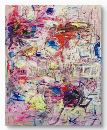 Original Abstract Love Mixed Media by Enexto Budu