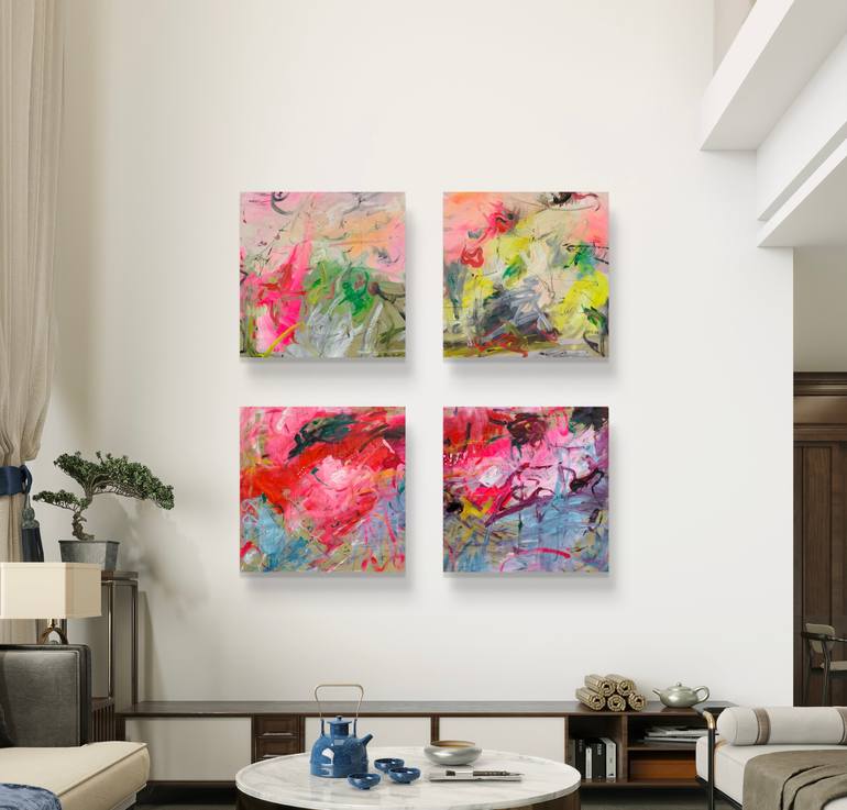 Original Abstract Love Mixed Media by Enexto Budu