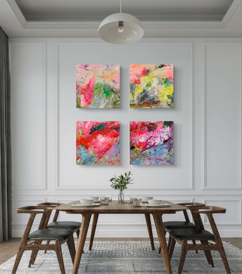 Original Abstract Love Mixed Media by Enexto Budu