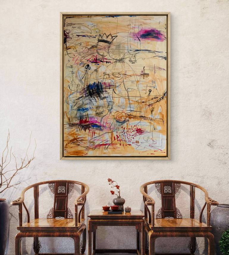 Original Abstract Expressionism Abstract Mixed Media by Enexto Budu