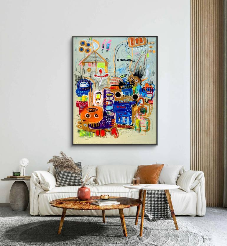 Original Abstract Expressionism Abstract Mixed Media by Enexto Budu