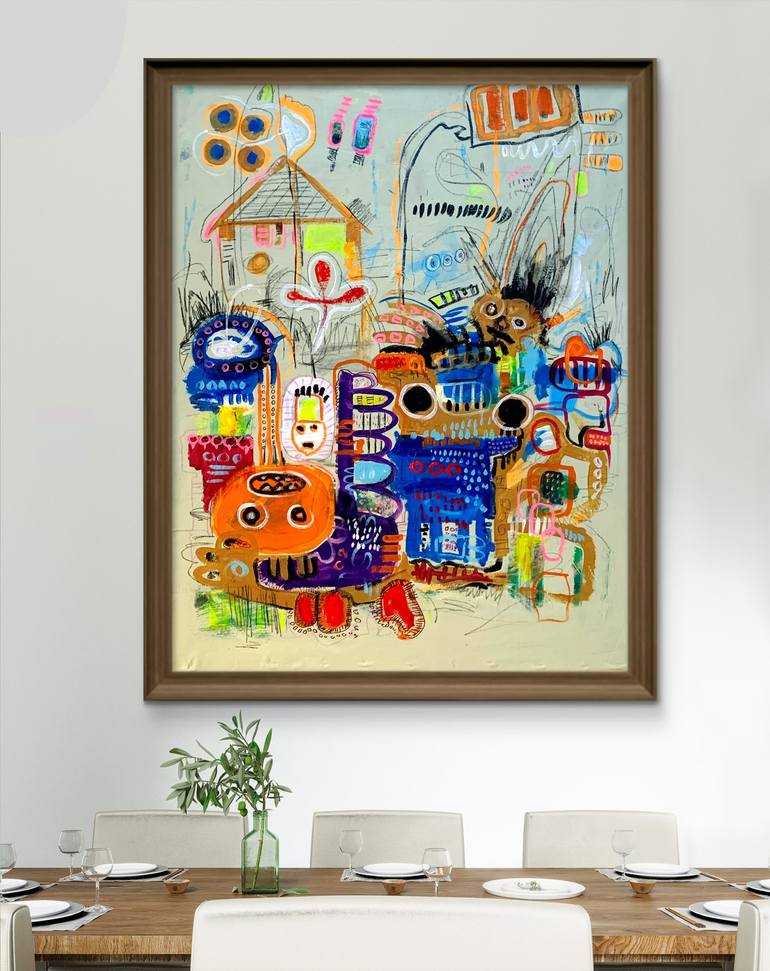 Original Abstract Expressionism Abstract Mixed Media by Enexto Budu