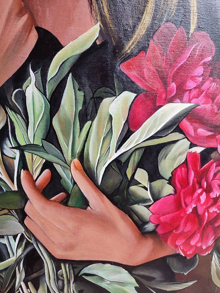 Original Conceptual Floral Painting by Laiba Maqsood