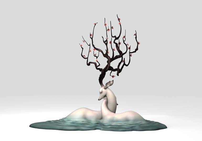 Original Expressionism Animal Sculpture by Jiang Wang