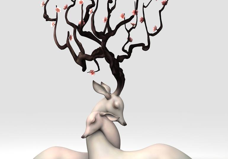 Original Expressionism Animal Sculpture by Jiang Wang
