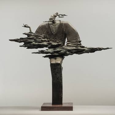 Original Conceptual Men Sculpture by Jiang wang