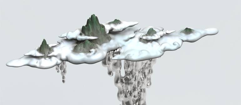 Original Contemporary Landscape Sculpture by Jiang Wang
