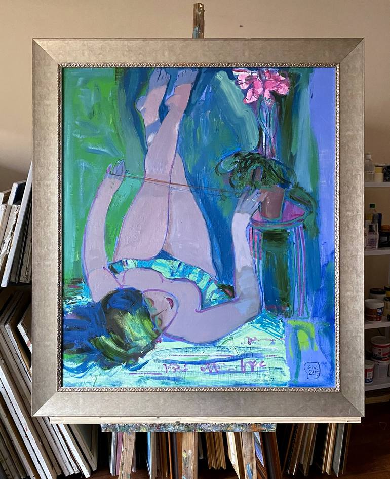 Original Impressionism Nude Painting by ART IDEA  Gallery