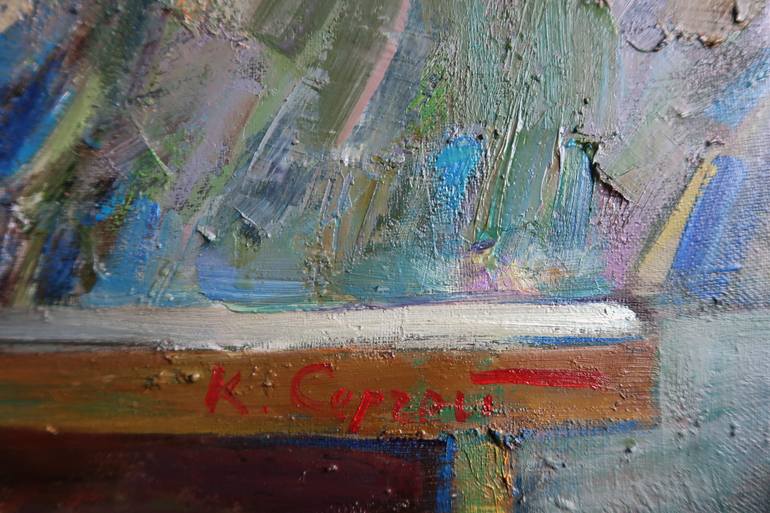 Original Impressionism People Painting by Artidea Gallery