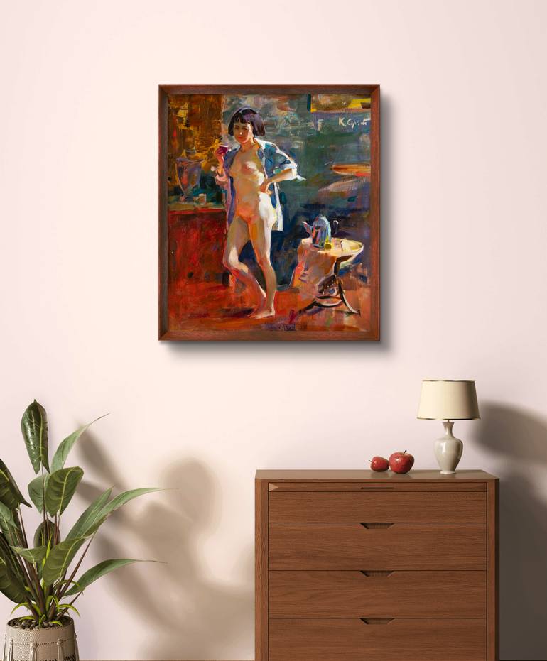 Original Neo-impressionism Nude Painting by Artidea Gallery