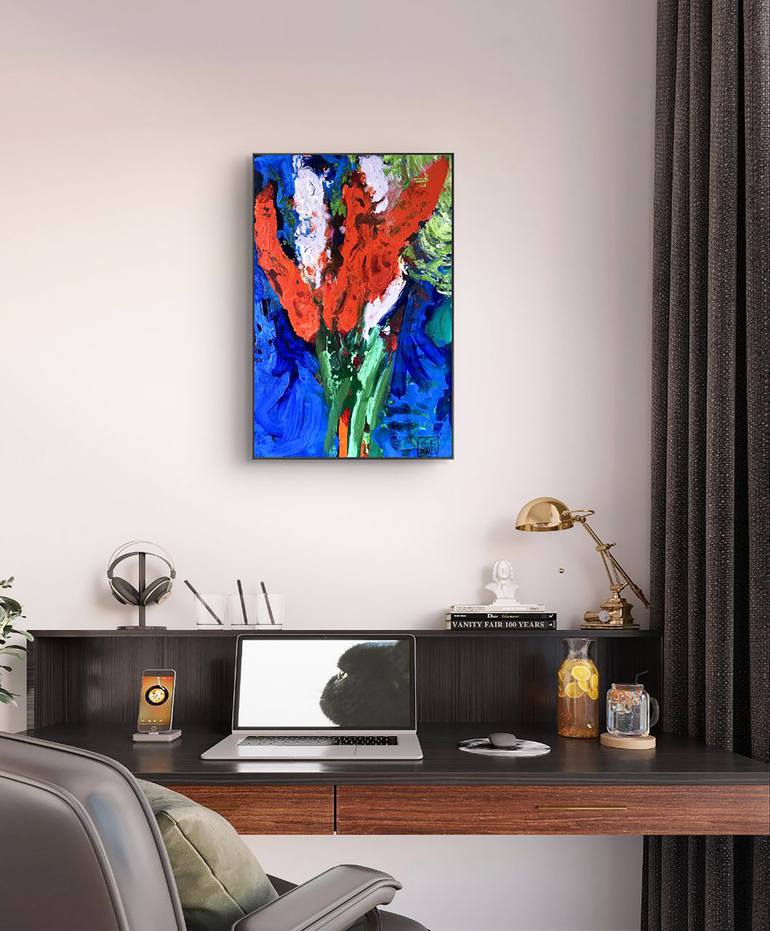 Original Fauvism Floral Painting by Artidea Gallery