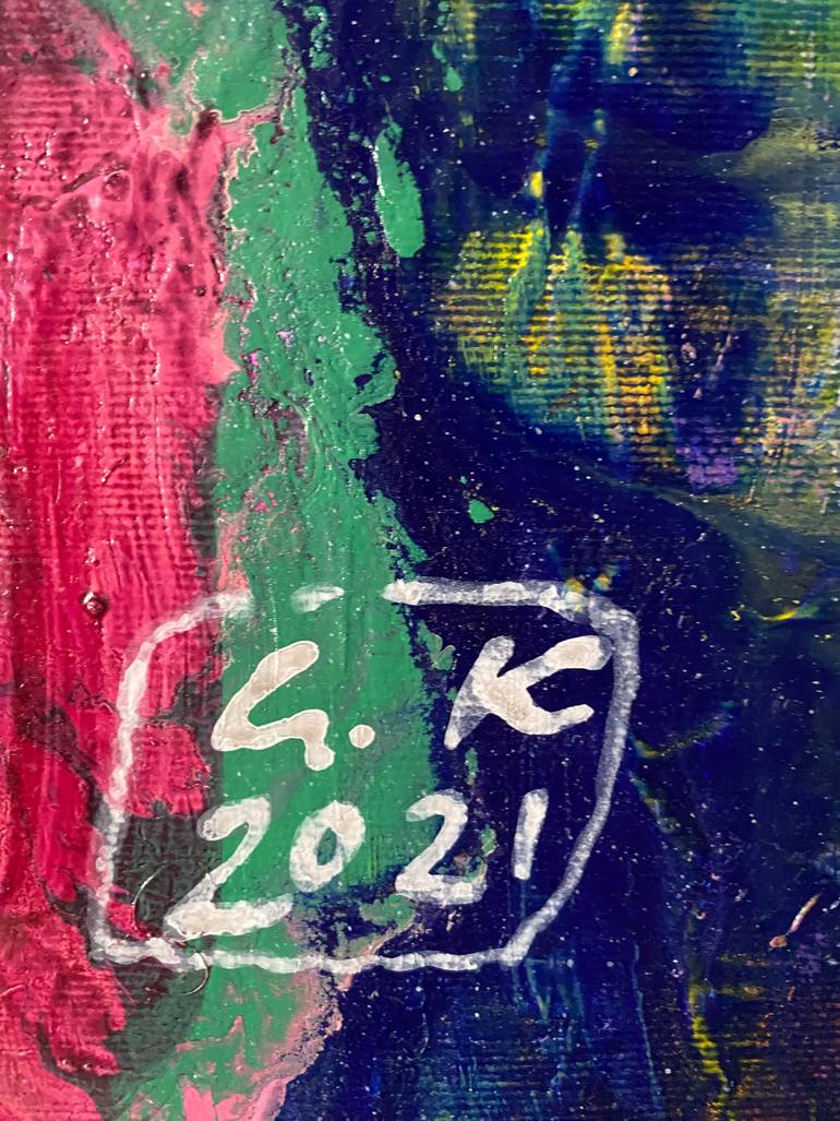 Original Abstract Floral Painting by Artidea Gallery