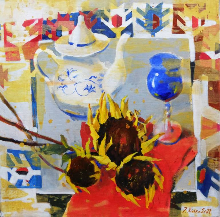 Still Life With Flower - IHOR KHILKO Original Painting by artidea gallery