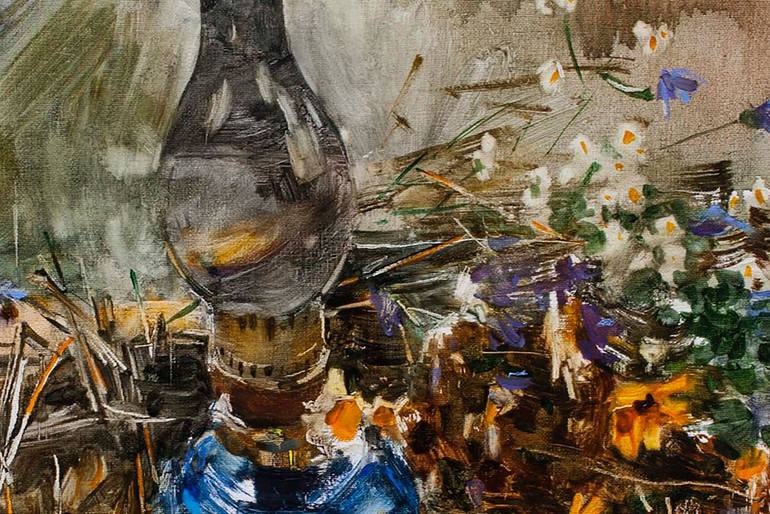 Original Folk Still Life Painting by Artidea Gallery