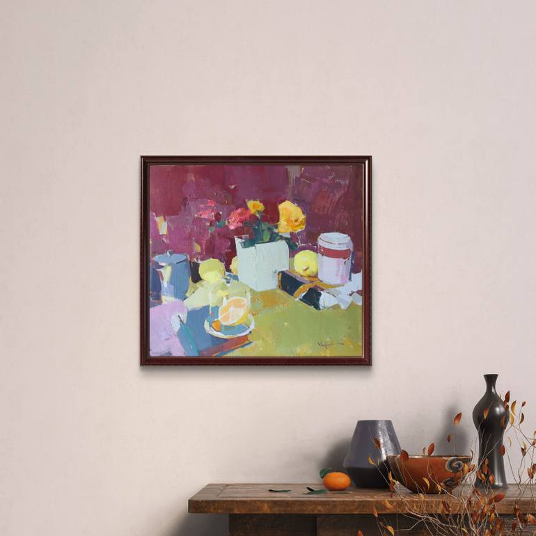 Original Impressionism Still Life Painting by Artidea Gallery