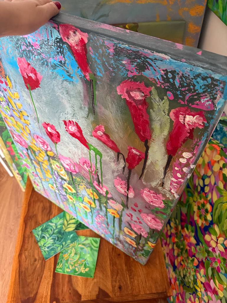 Original Contemporary Floral Painting by Lucia Gazzi