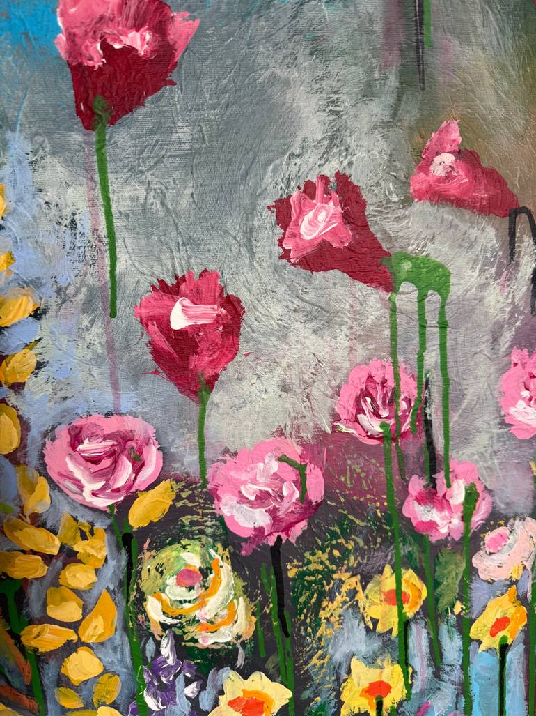 Original Contemporary Floral Painting by Lucia Gazzi
